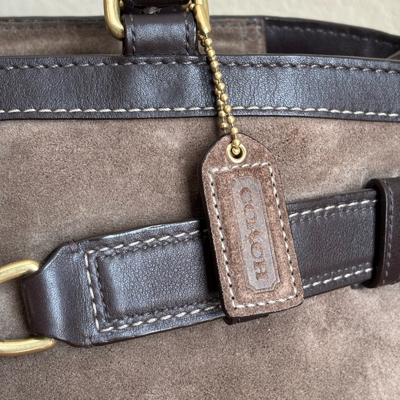 Vintage Coach Brown Suede Handbag - Picture 4 of 15
